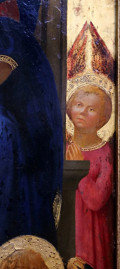 Polittico di Pisa - Madonna col Bambino e angeli, National Gallery, Londra, dettaglio 2